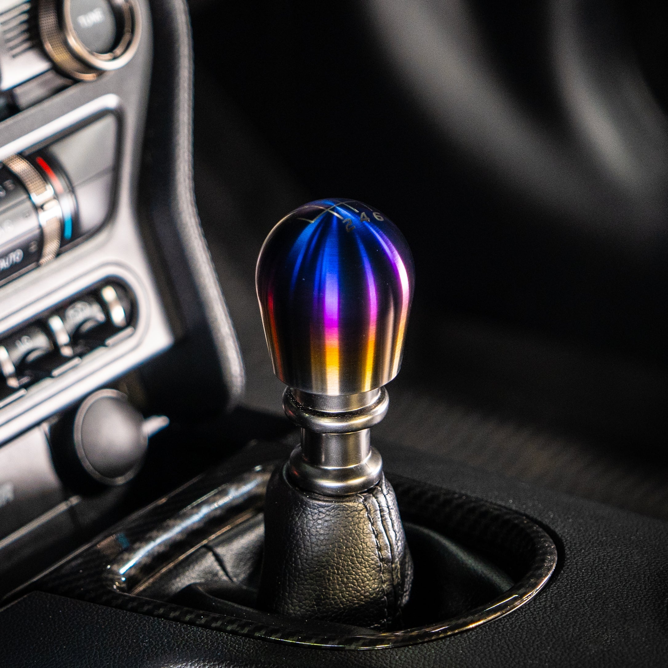 Billetworkz Titanium Shift Knob - 6 Speed Velocity Engraving - 2015+  Ford Mustang GT, EcoBoost, V6