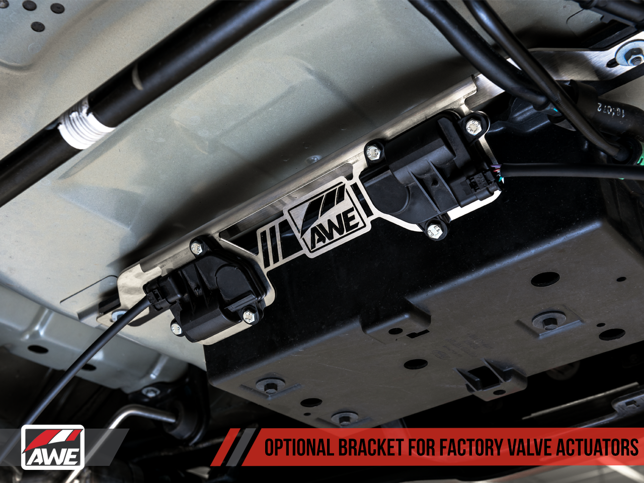AWE Valve Motor Bracket for 2018 + Mustang GT with the Active Valve Performance Exhaust